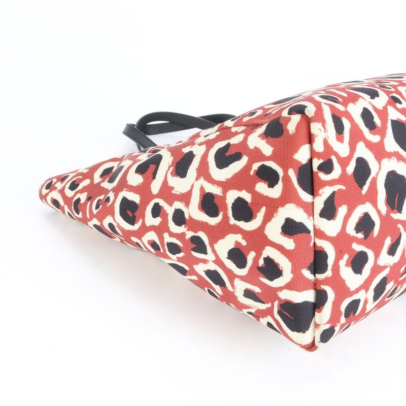 Gucci With Control Card Leopard Leather Tote Bag Shoulder Hand 282439 A4 Ladies