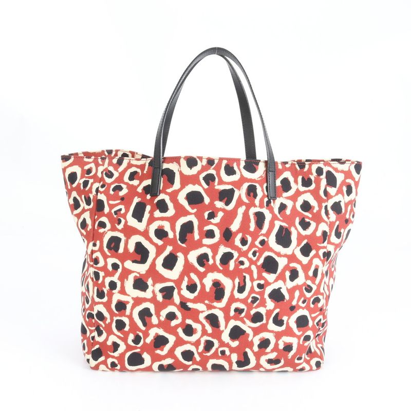 Gucci With Control Card Leopard Leather Tote Bag Shoulder Hand 282439 A4 Ladies