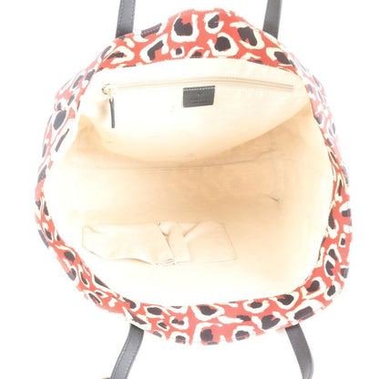 Gucci With Control Card Leopard Leather Tote Bag Shoulder Hand 282439 A4 Ladies