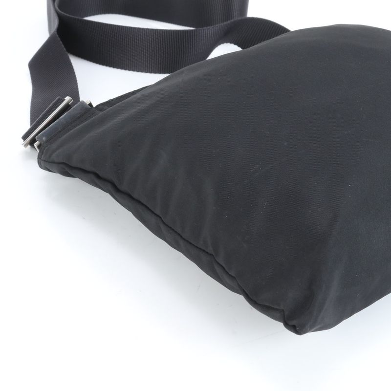 Prada Tessuto Nylon Triangle Logo Leather Shoulder Bag Crossbody Messenger Men