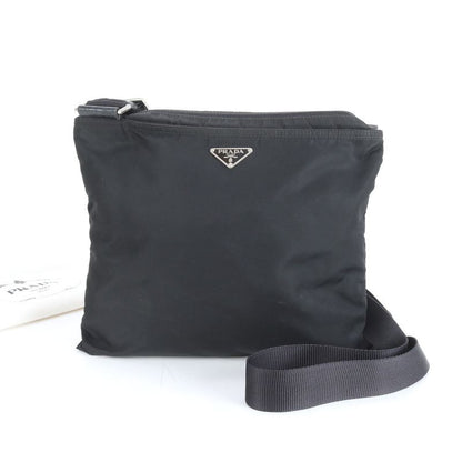 Prada Tessuto Nylon Triangle Logo Leather Shoulder Bag Crossbody Messenger Men