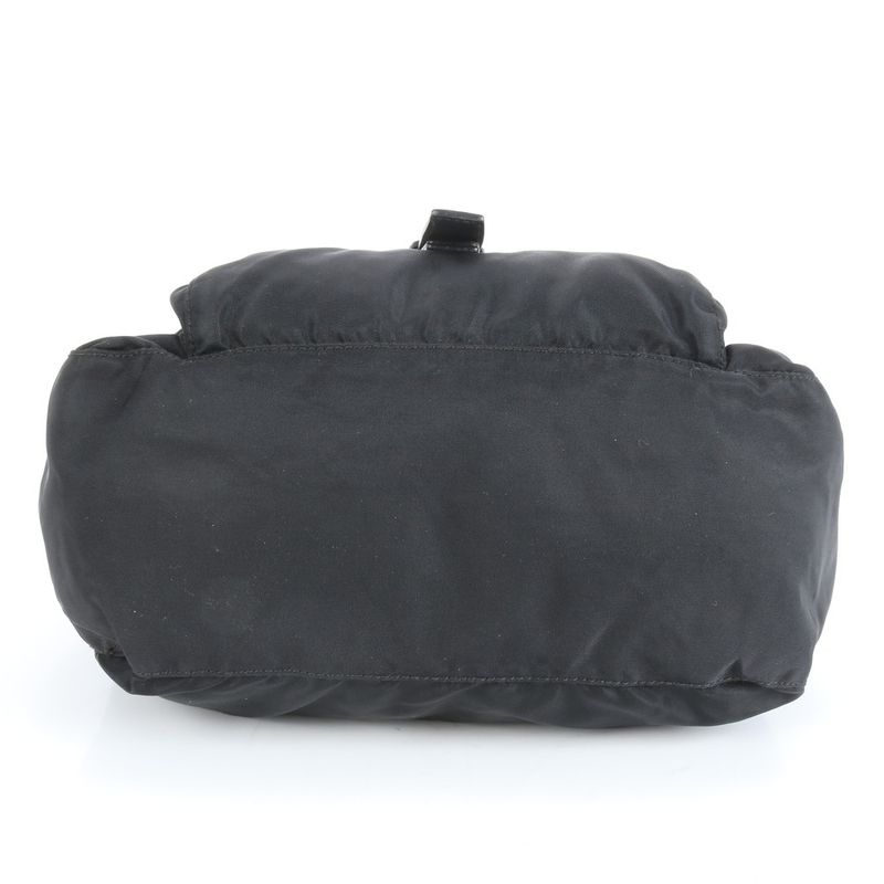 Prada Tessuto Nylon Triangle Logo Leather Shoulder Bag Crossbody Messenger