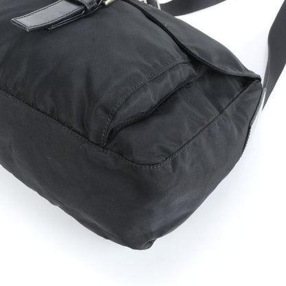 Prada Tessuto Nylon Triangle Logo Leather Shoulder Bag Crossbody Messenger