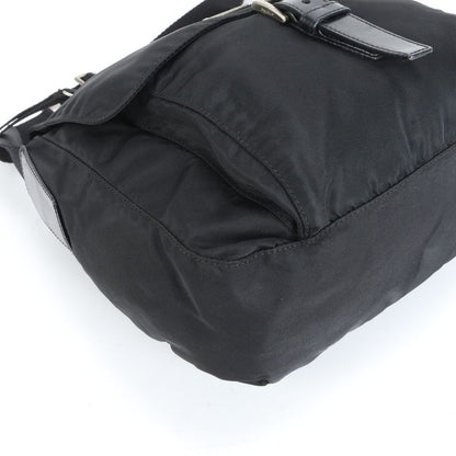 Prada Tessuto Nylon Triangle Logo Leather Shoulder Bag Crossbody Messenger