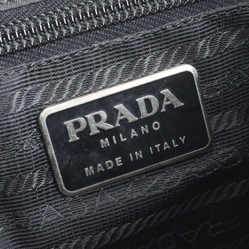 Prada Tessuto Nylon Triangle Logo Leather Shoulder Bag Crossbody Messenger Men
