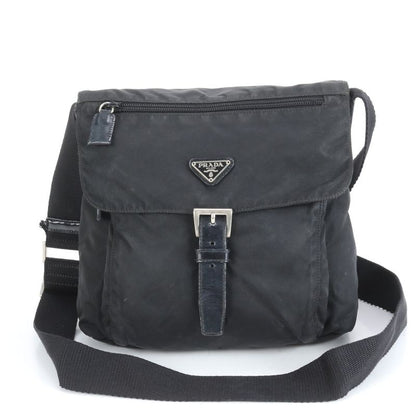 Prada Tessuto Nylon Triangle Logo Leather Shoulder Bag Crossbody Messenger Men