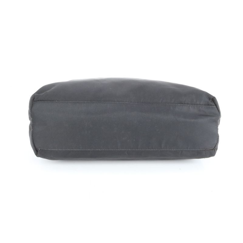 Prada Tessuto Nylon Triangle Logo Tote Bag Shoulder Black Women ECE Cx24-4