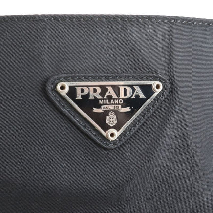 Prada Tessuto Nylon Triangle Logo Tote Bag Shoulder Black Women ECE Cx24-4