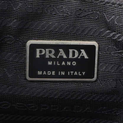 Prada Tessuto Nylon Triangle Logo Tote Bag Shoulder Black Women ECE Cx24-4