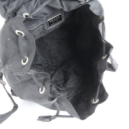 Prada Tessuto Nylon Triangle Logo Leather Backpack Sac Backpack Women ERE Cx28-3