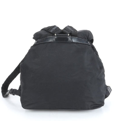 Prada Tessuto Nylon Triangle Logo Leather Backpack Sac Backpack Women ERE Cx28-3