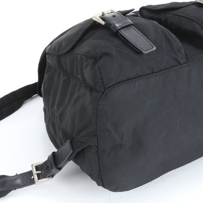 Prada Tessuto Nylon Triangle Logo Leather Backpack Sac Backpack Women ERE Cx28-3