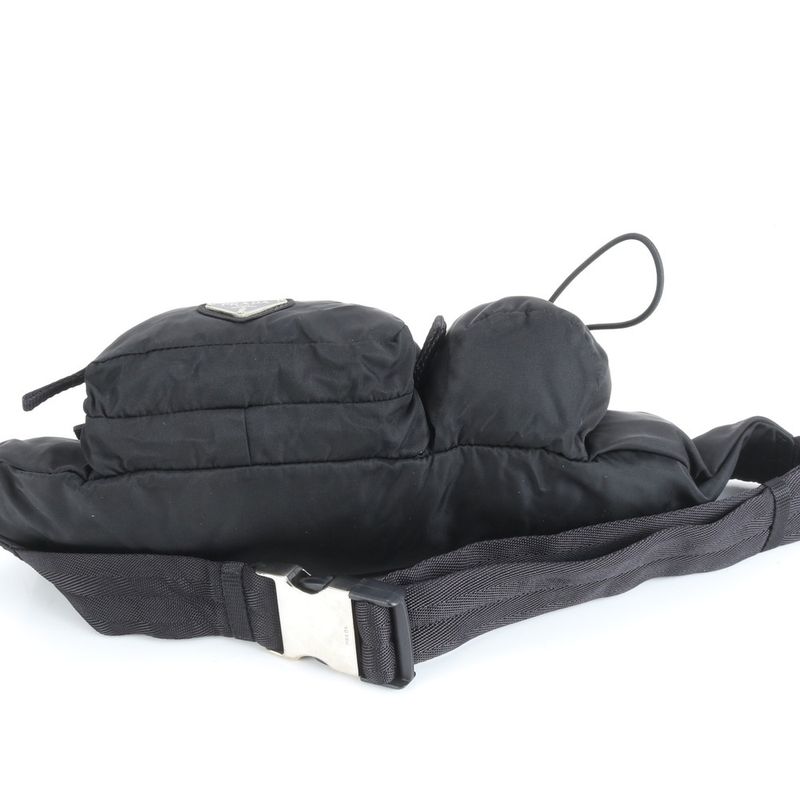 Prada Tessuto Nylon Triangle Logo 2WAY Body Bag Crossbody Body Waist Pouch