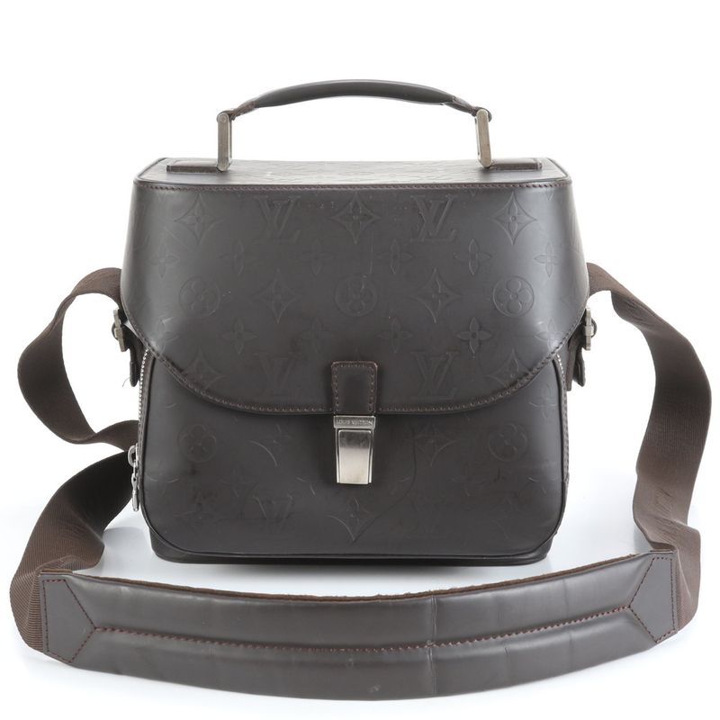 Louis Vuitton Monogram Glacé Charlie Camera Bag M46510 Leather 2WAY Crossbody