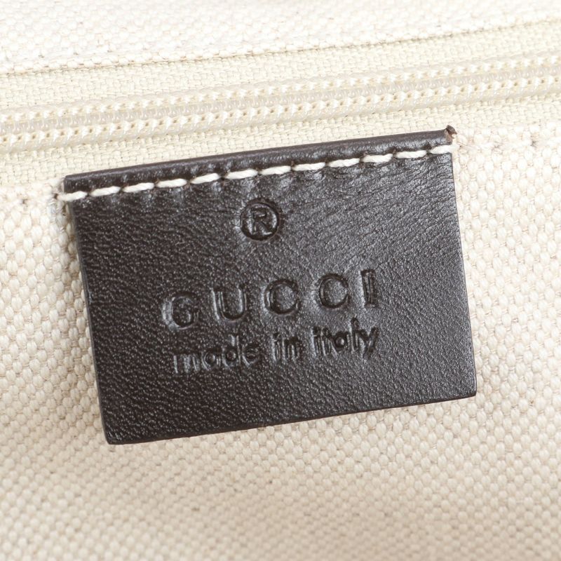 Gucci GG Canvas Sookie Leather Tote Bag Shoulder Brown A4 211944 Women's ERE