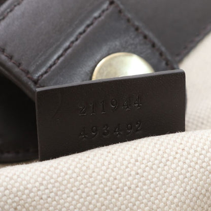 Gucci GG Canvas Sookie Leather Tote Bag Shoulder Brown A4 211944 Women's ERE