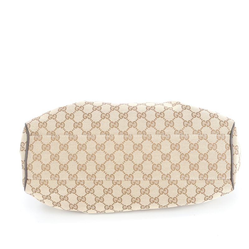 Gucci GG Canvas Sookie Leather Tote Bag Shoulder Brown A4 211944 Women's ERE