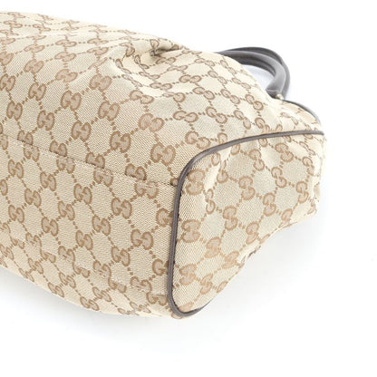 Gucci GG Canvas Sookie Leather Tote Bag Shoulder Brown A4 211944 Women's ERE