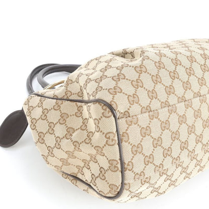 Gucci GG Canvas Sookie Leather Tote Bag Shoulder Brown A4 211944 Women's ERE