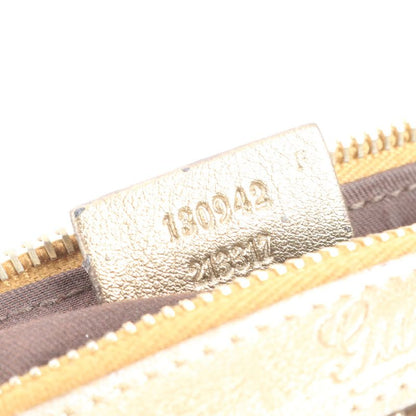 Gucci GG Canvas Mini Boston 130942 Leather Tote Bag Shoulder Hand Brown Women's