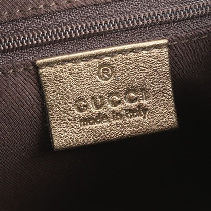 Gucci GG Canvas Mini Boston 130942 Leather Tote Bag Shoulder Hand Brown Women's