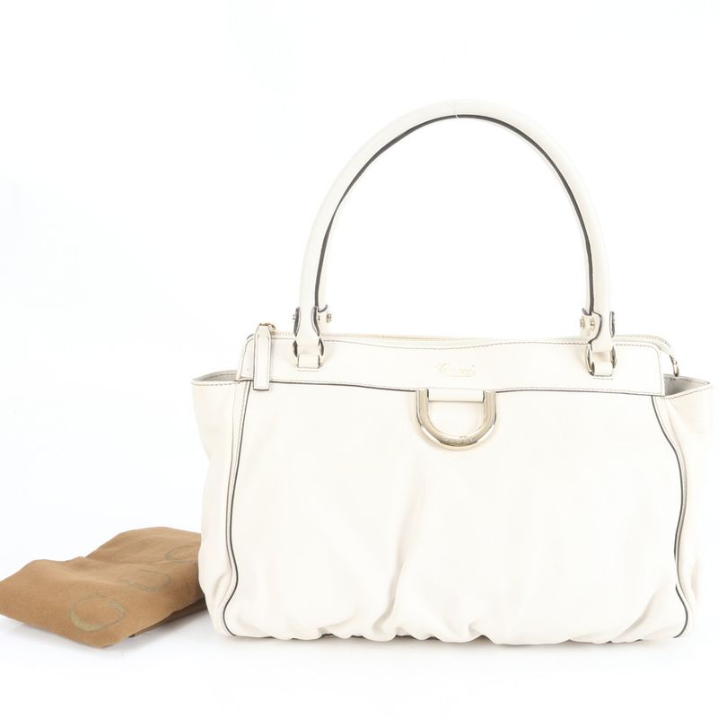 Gucci With Control Card Abby Leather Tote Bag Mini Boston Shoulder Hand 189831