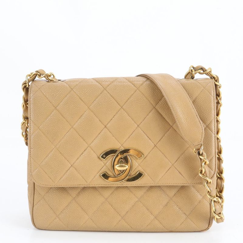 Chanel Serial Sticker Matelasse Caviar Skin Leather Shoulder Bag Crossbody