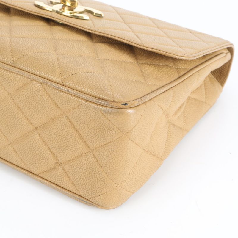 Chanel Serial Sticker Matelasse Caviar Skin Leather Shoulder Bag Crossbody