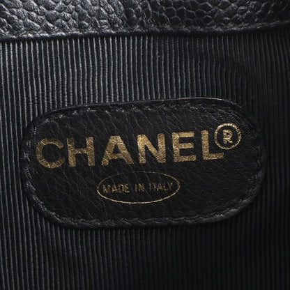 Chanel Triple Coco Drawstring With Serial Seal Caviar Skin Leather Shoulder Bag