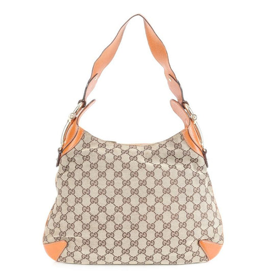 Gucci GG Canvas Horsebit 145826 Leather Shoulder Bag Shoulder One Shoulder Hobo