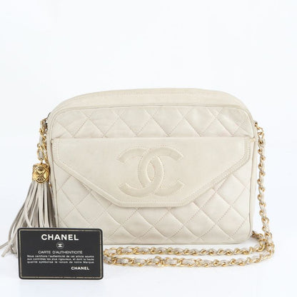 Chanel Authenticity Card With Serial Seal Matelasse Lamb Leather Chain Shoulder