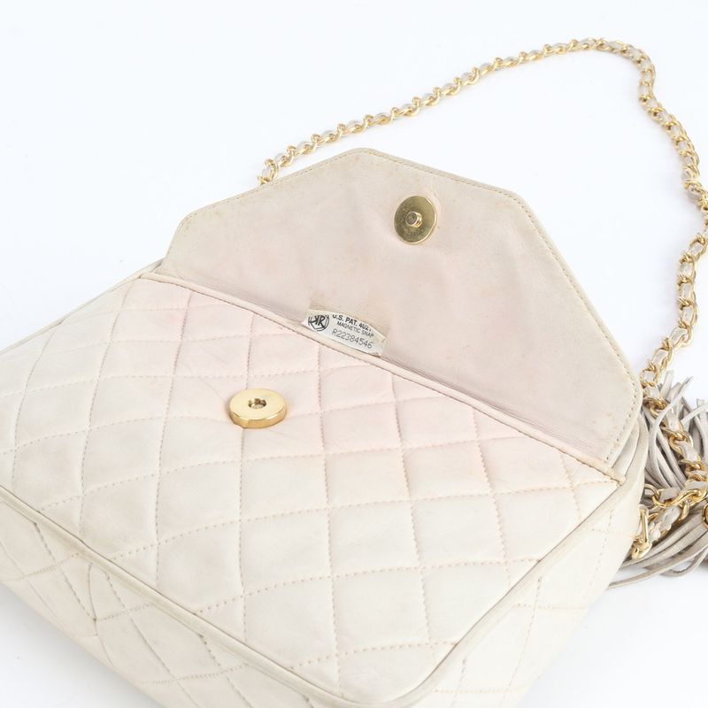 Chanel Authenticity Card With Serial Seal Matelasse Lamb Leather Chain Shoulder