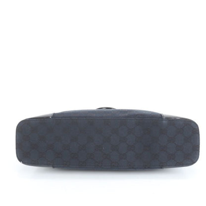 Gucci GG Canvas Leather Tote Bag Shoulder Black 002-1122 Women's ERE Cx24-9