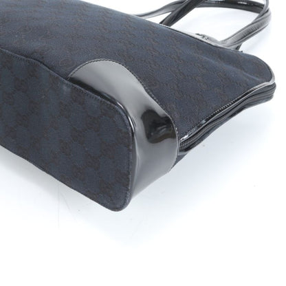 Gucci GG Canvas Leather Tote Bag Shoulder Black 002-1122 Women's ERE Cx24-9