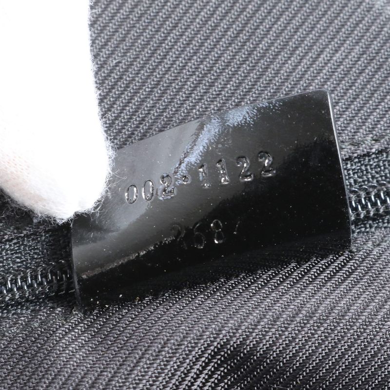 Gucci GG Canvas Leather Tote Bag Shoulder Black 002-1122 Women's ERE Cx24-9