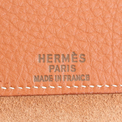 Hermes ○Z Engraved Dogon Leather Second Bag Clutch Pouch Commuter Business