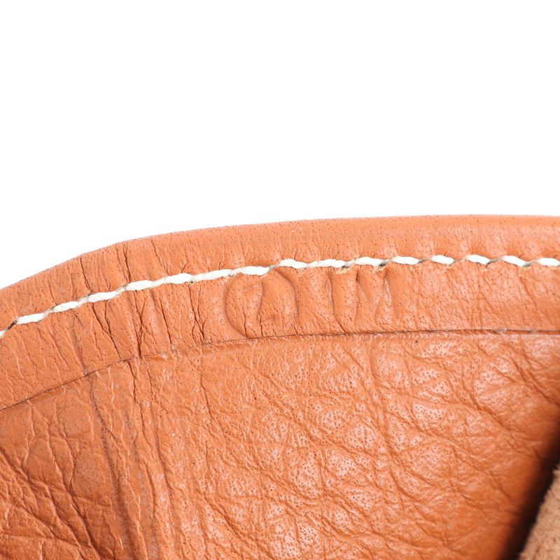 Hermes ○Z Engraved Dogon Leather Second Bag Clutch Pouch Commuter Business