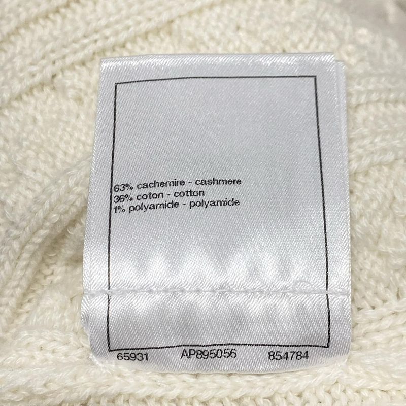 Chanel Long Sleeve Sweater Size 38 M Women - P74550 White X Pink X Navy V-neck