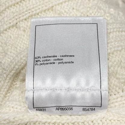 Chanel Long Sleeve Sweater Size 38 M Women - P74550 White X Pink X Navy V-neck