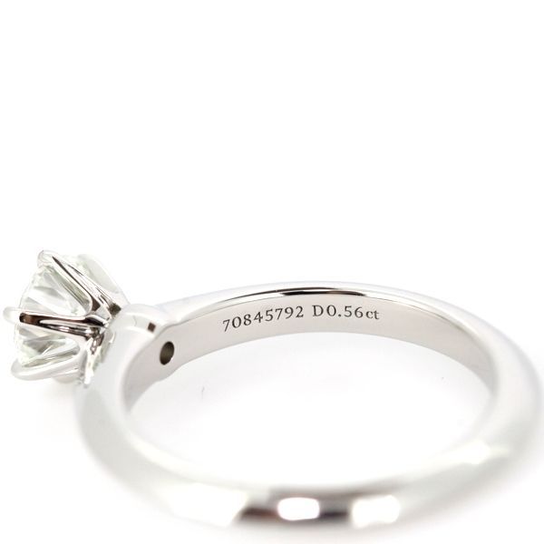 Tiffany & Co Solitaire 056ct Diamond Ring I-vvs1-3ex Pt950