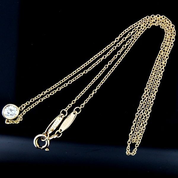 Tiffany & Co By-the-yard Diamond 026ct F-vs2-3ex Necklace 18K Pink Gold