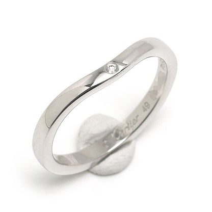 Cartier Ballerina Ring Size Approx 8.5 Pt950 3 Diamonds