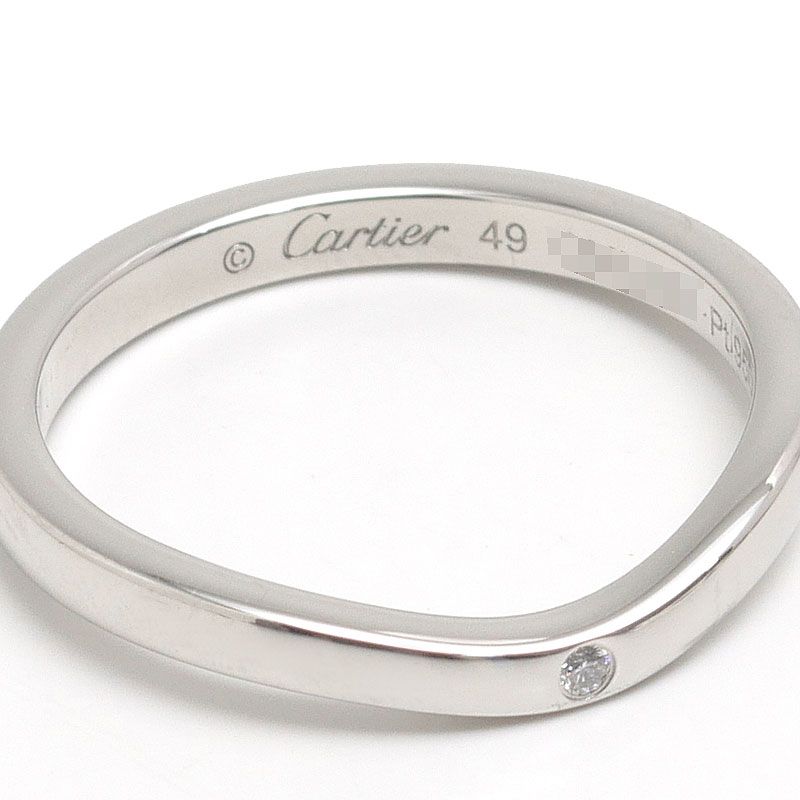 Cartier Ballerina Ring Size Approx 8.5 Pt950 3 Diamonds