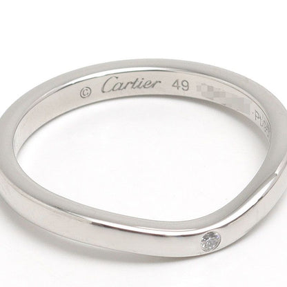 Cartier Ballerina Ring Size Approx 8.5 Pt950 3 Diamonds