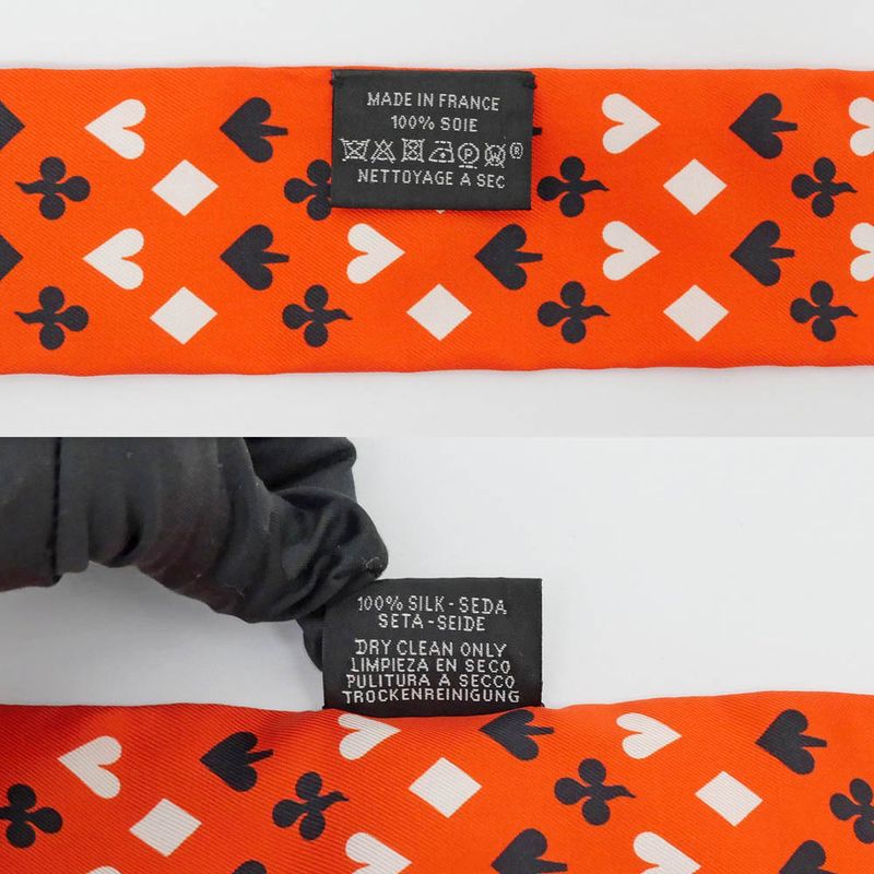 Hermes Twili-trump Orange Multicolor- Silk Scarf Accessory