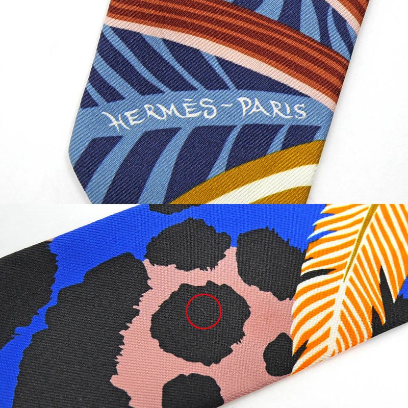 Hermes Twili-jaga-quetzal Multicolor-blue-orange Black Silk Scarf