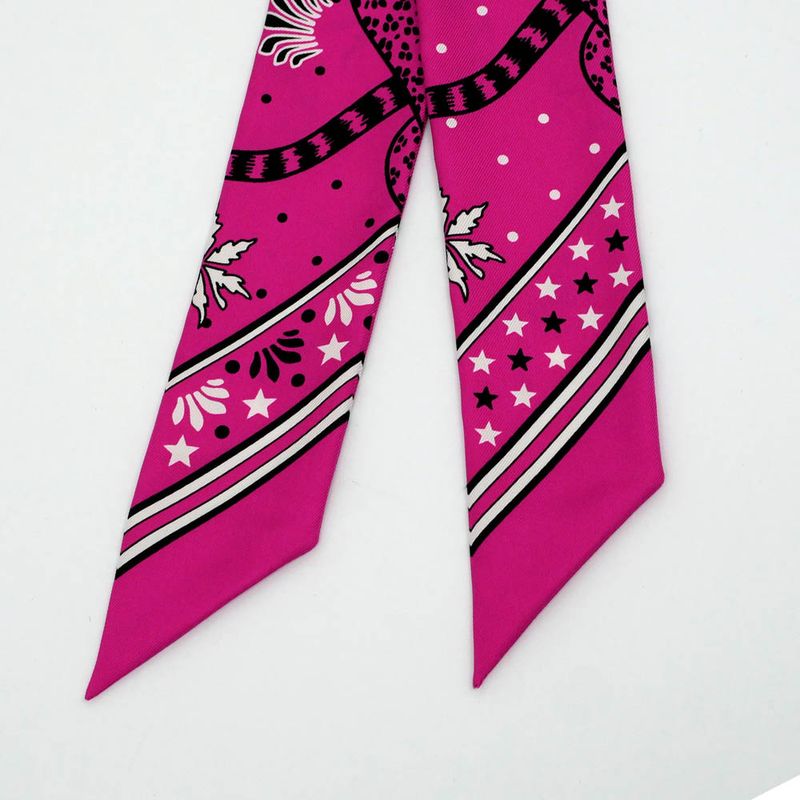 Hermes Twilly-dance Pacific Pink Multicolor-silk Scarf Accessory