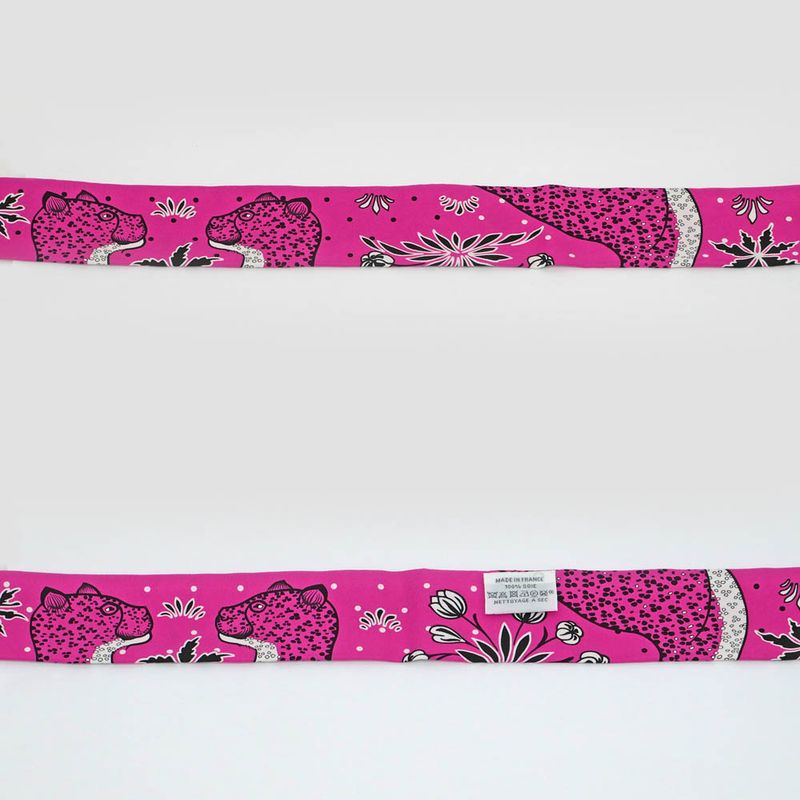 Hermes Twilly-dance Pacific Pink Multicolor-silk Scarf Accessory
