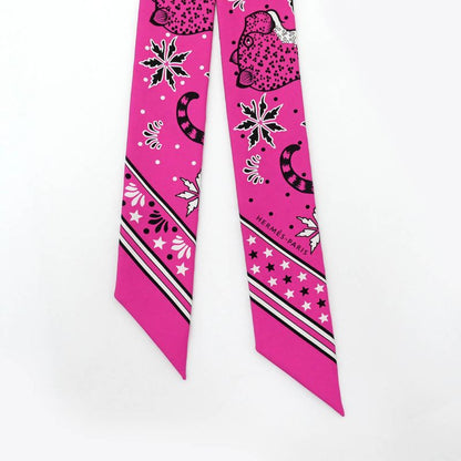 Hermes Twilly-dance Pacific Pink Multicolor-silk Scarf Accessory