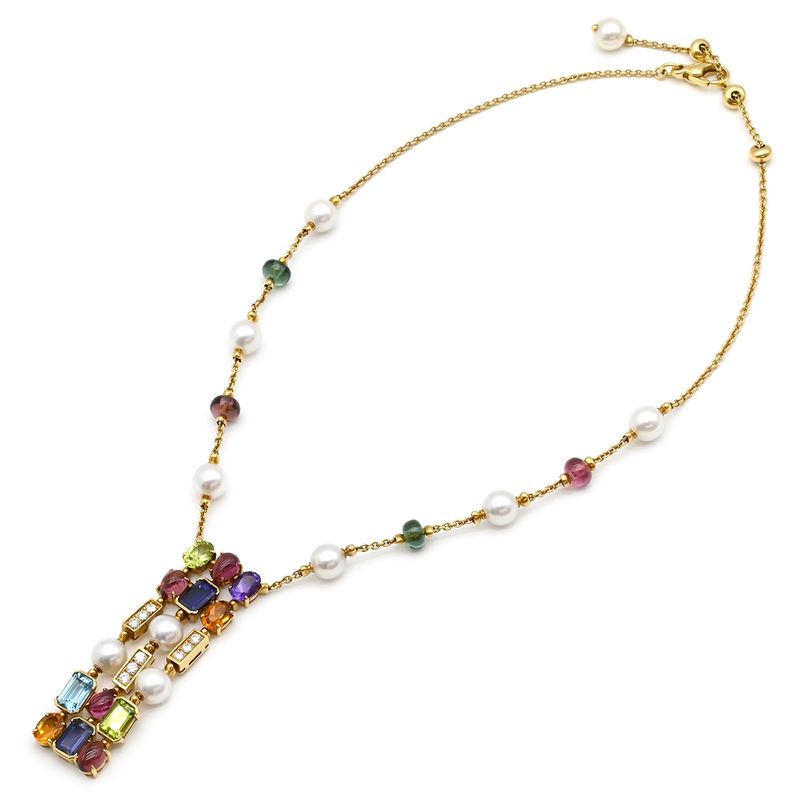 Bvlgari Bvlgari Necklace Allegra Multicolor 18k Yellow Gold Diamond Pearl